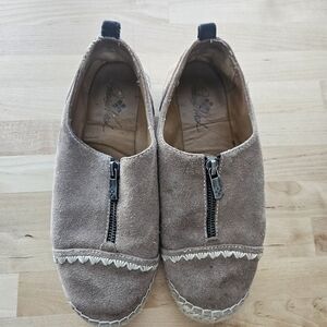 Patricia Nash Suede Espadrilles EVA Taupe Suede Sz 8.5